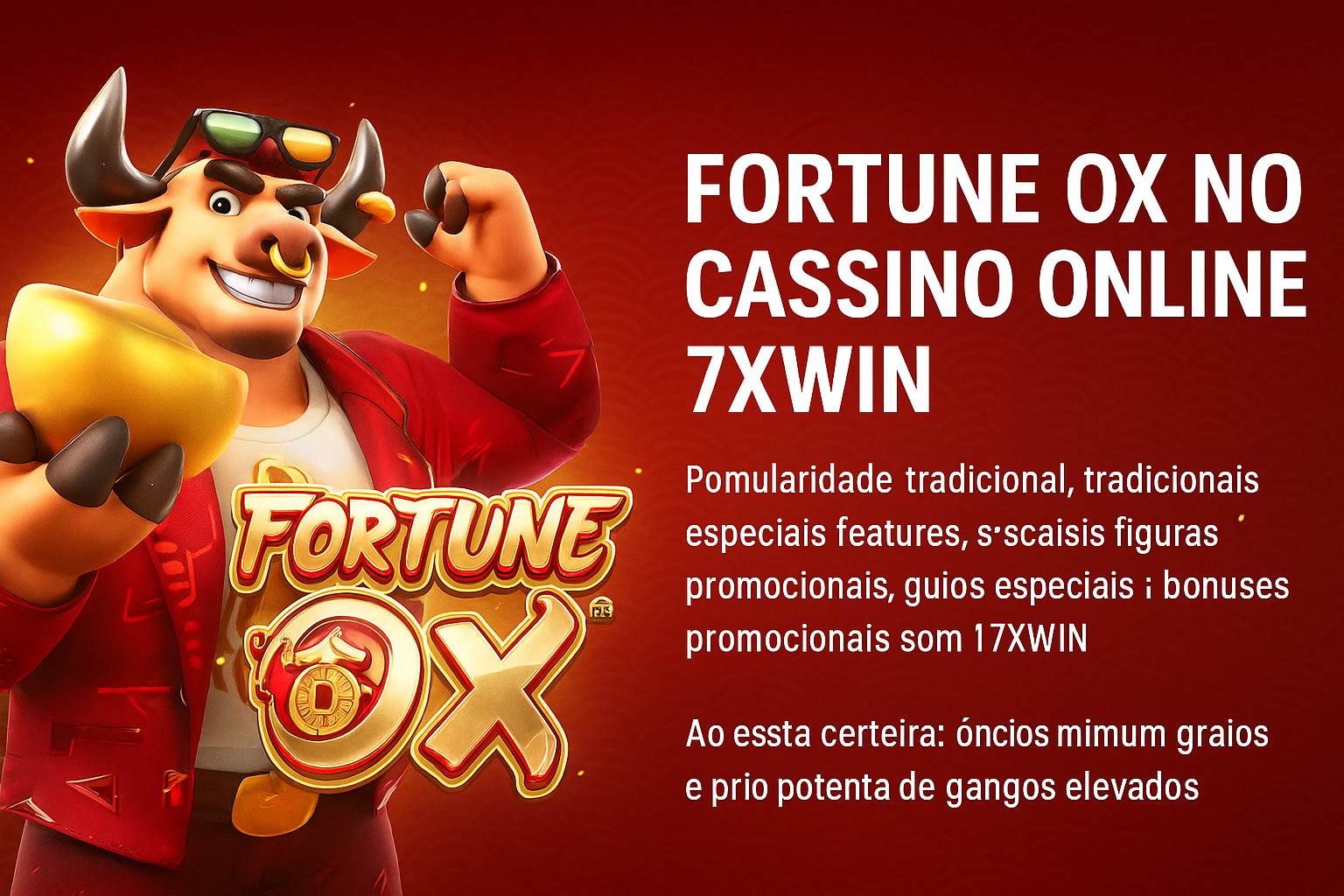 Fortune Ox no 7XWIN - Aposte Agora e Reivindique Seus Ganhos